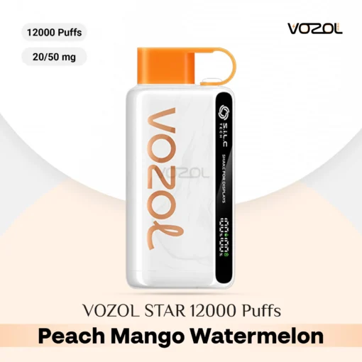 VOZOL STAR 12000 Puffs Peach Mango Watermelon Disposable