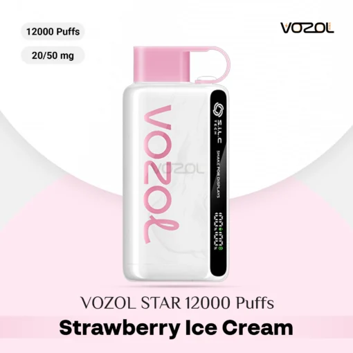 VOZOL STAR 12000 Puffs Strawberry Ice Cream